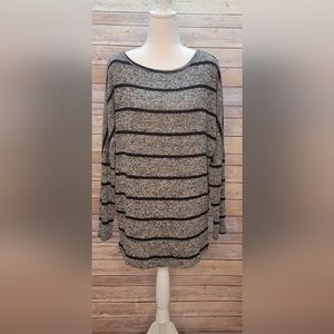 Filly Flair "Crossing Over Striped Top with Black Stripes" - Medium